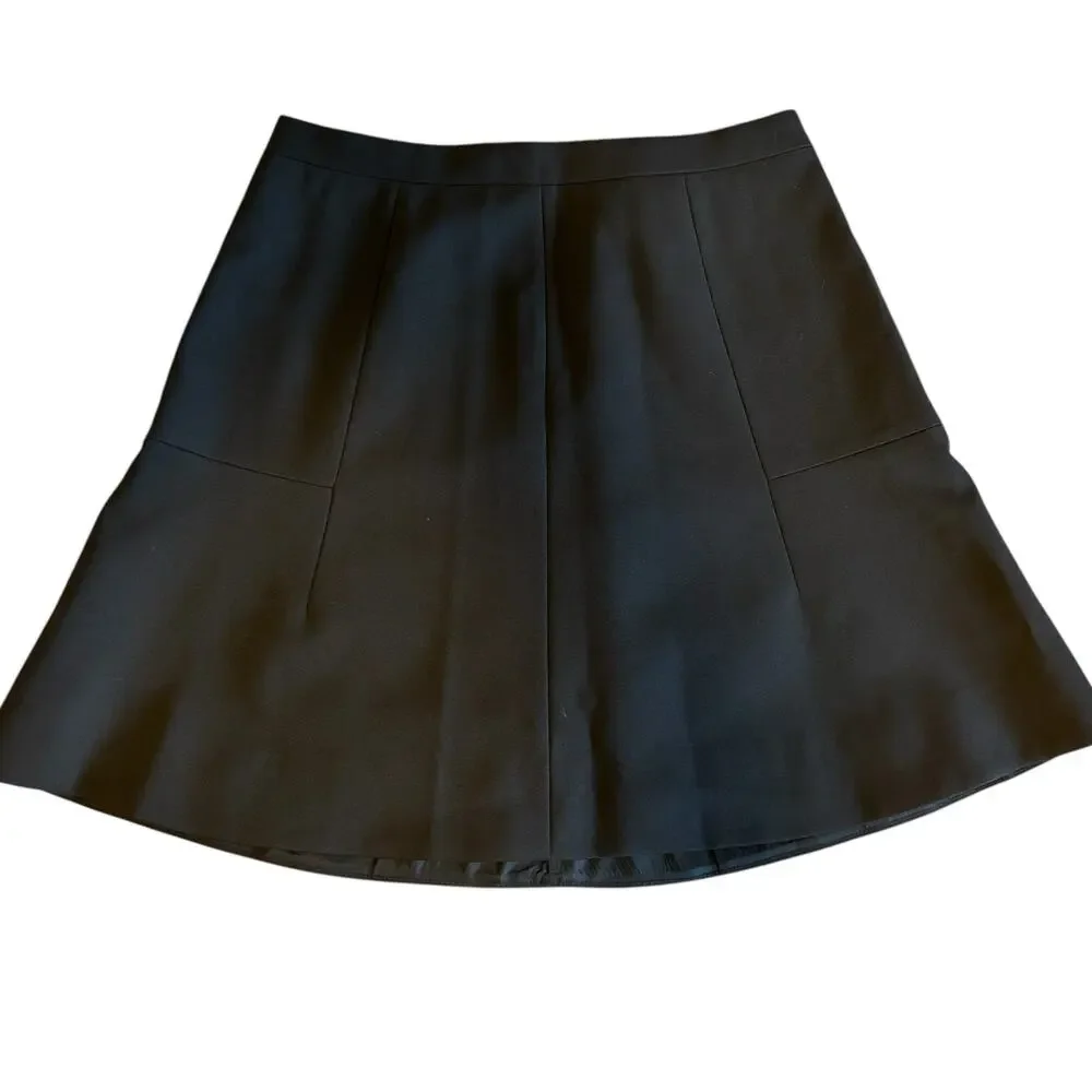 J.Crew‎ Black Flared Mini Skirt – Lined, Size 2, Classic Fit